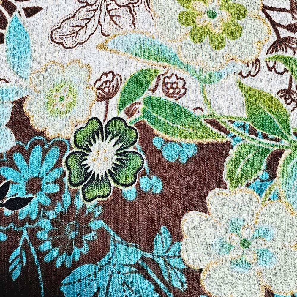 Vintage Wrapper Button-Up Tank Top Size L Sheer F… - image 5